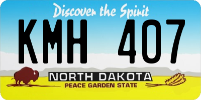 ND license plate KMH407