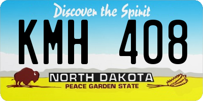 ND license plate KMH408