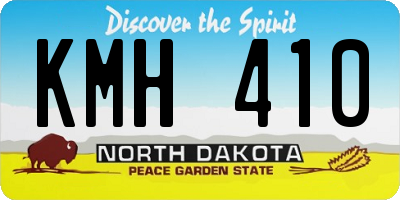 ND license plate KMH410