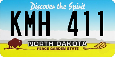 ND license plate KMH411