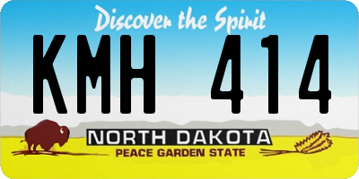 ND license plate KMH414