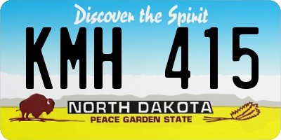 ND license plate KMH415