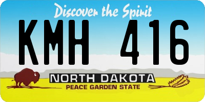 ND license plate KMH416
