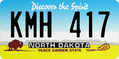 ND license plate KMH417