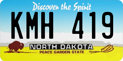 ND license plate KMH419