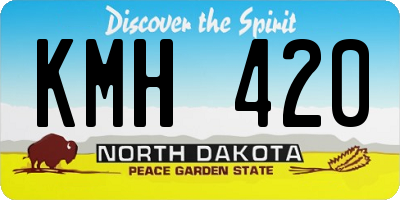 ND license plate KMH420