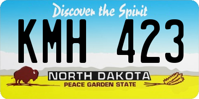 ND license plate KMH423