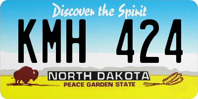 ND license plate KMH424