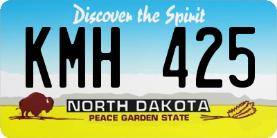 ND license plate KMH425