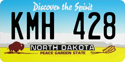 ND license plate KMH428