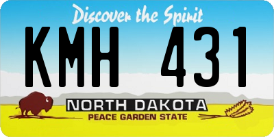 ND license plate KMH431