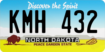 ND license plate KMH432
