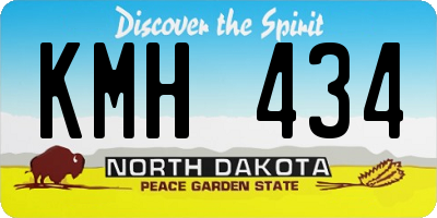 ND license plate KMH434