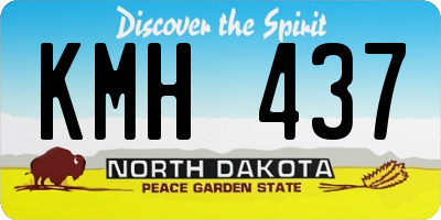 ND license plate KMH437