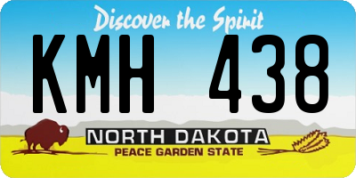 ND license plate KMH438