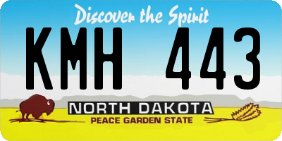 ND license plate KMH443