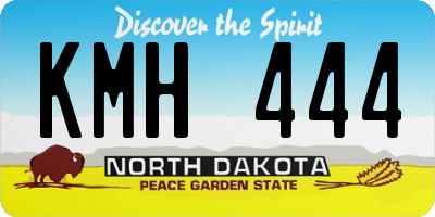 ND license plate KMH444