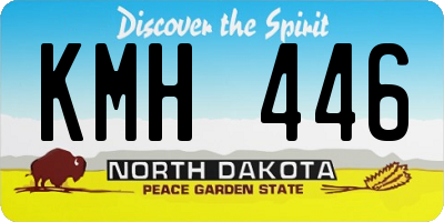 ND license plate KMH446