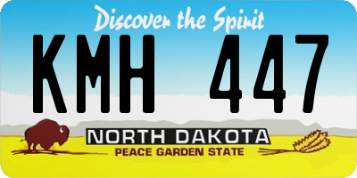 ND license plate KMH447