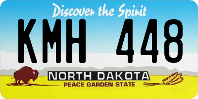 ND license plate KMH448