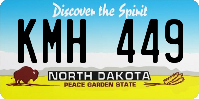 ND license plate KMH449