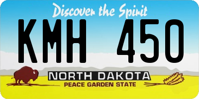 ND license plate KMH450