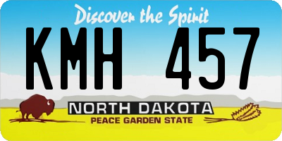 ND license plate KMH457
