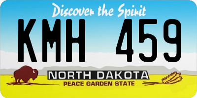ND license plate KMH459
