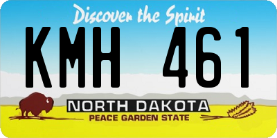 ND license plate KMH461