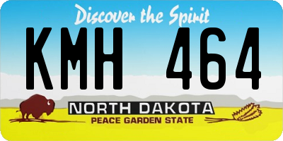 ND license plate KMH464