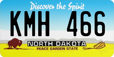 ND license plate KMH466