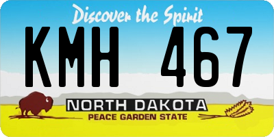 ND license plate KMH467