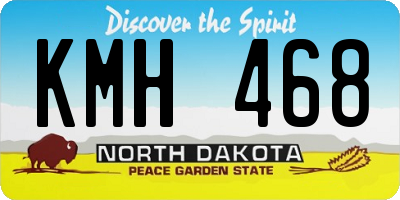 ND license plate KMH468
