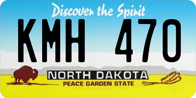 ND license plate KMH470