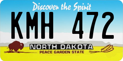 ND license plate KMH472