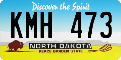 ND license plate KMH473