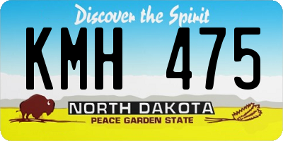 ND license plate KMH475