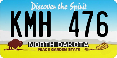ND license plate KMH476