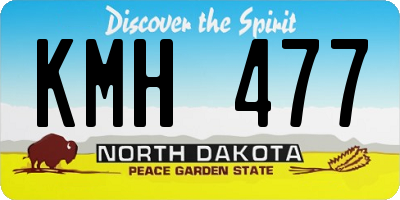 ND license plate KMH477