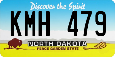 ND license plate KMH479