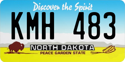 ND license plate KMH483
