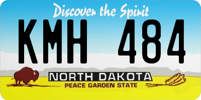 ND license plate KMH484
