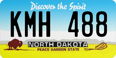 ND license plate KMH488