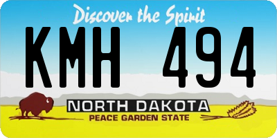ND license plate KMH494