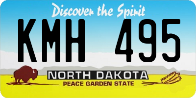 ND license plate KMH495