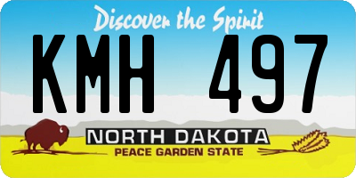 ND license plate KMH497