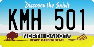 ND license plate KMH501