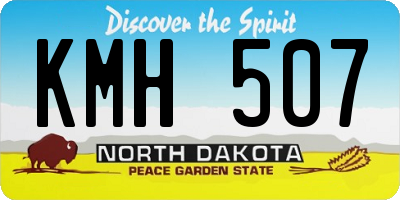 ND license plate KMH507