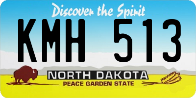ND license plate KMH513