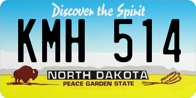 ND license plate KMH514
